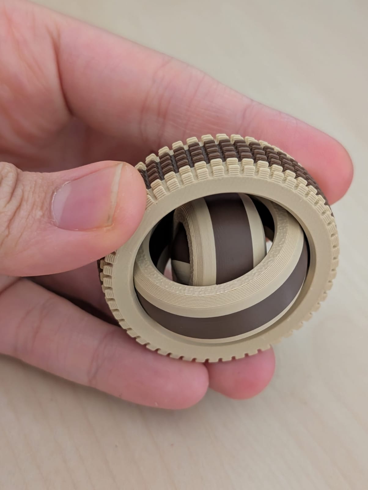 3D Printed Orbital Orb Fidget Toy | Gyroscope Desk Toy | Stress Relief & Sensory Toy | PLA — photo 4
