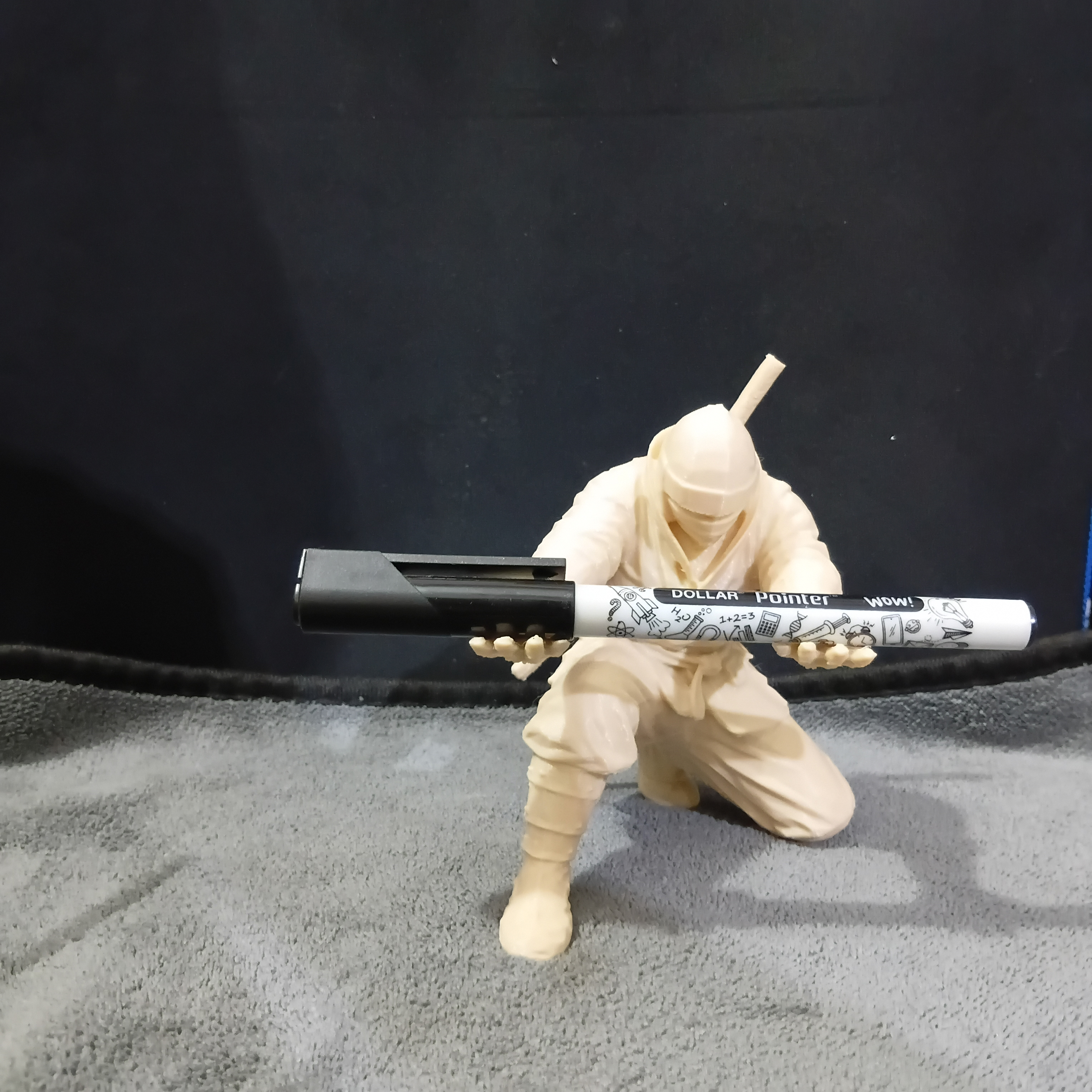3D Printed Character Pen Holder | Ninja & Firefighter Designs | Desk Organizer | Office & Study Table Accessory, Ninja