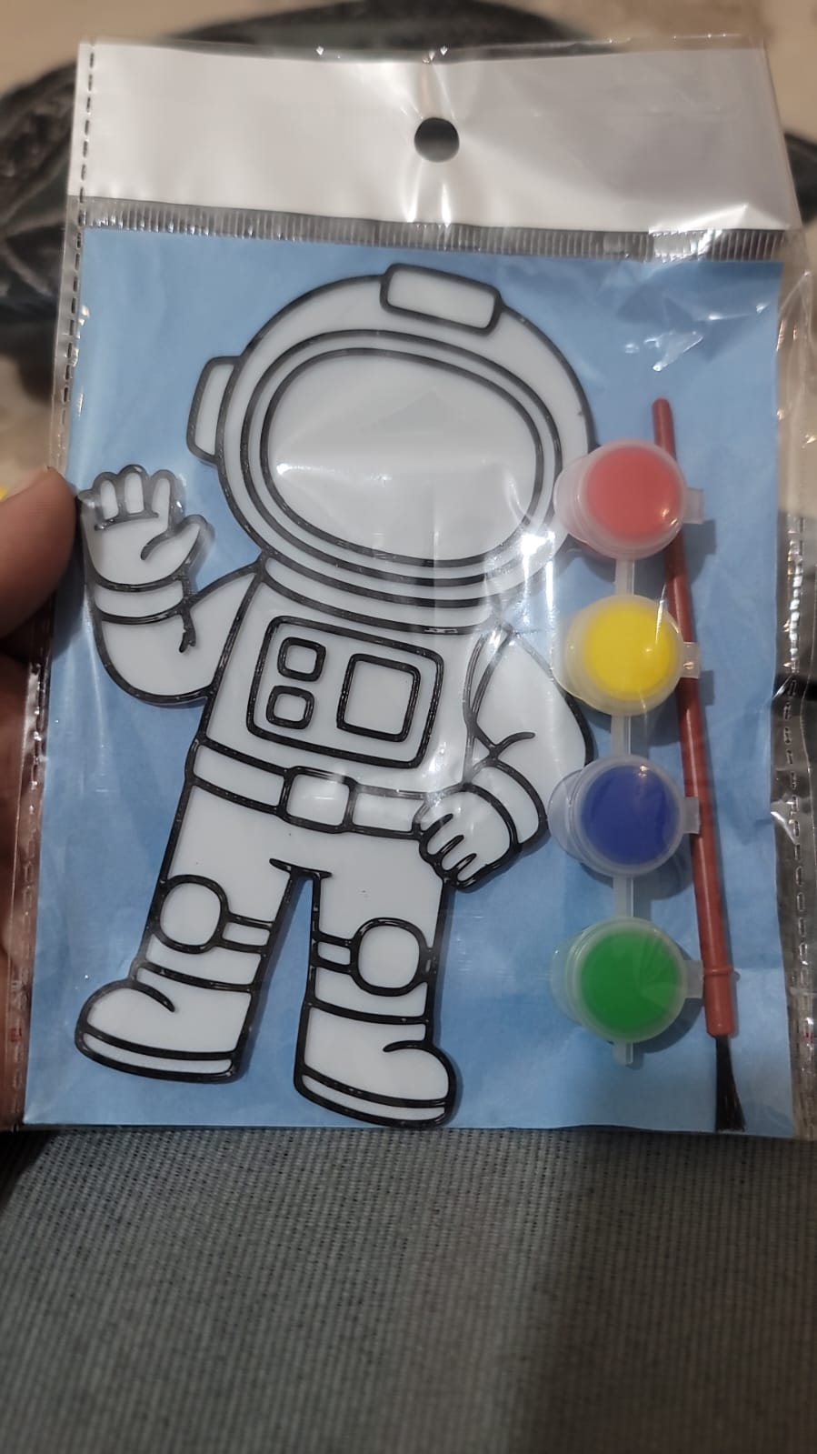 Kids Reusable Paint Activity Kit | DIY Painting Set with Brush & Colors | Creative Art Toy for Children, Astronaut