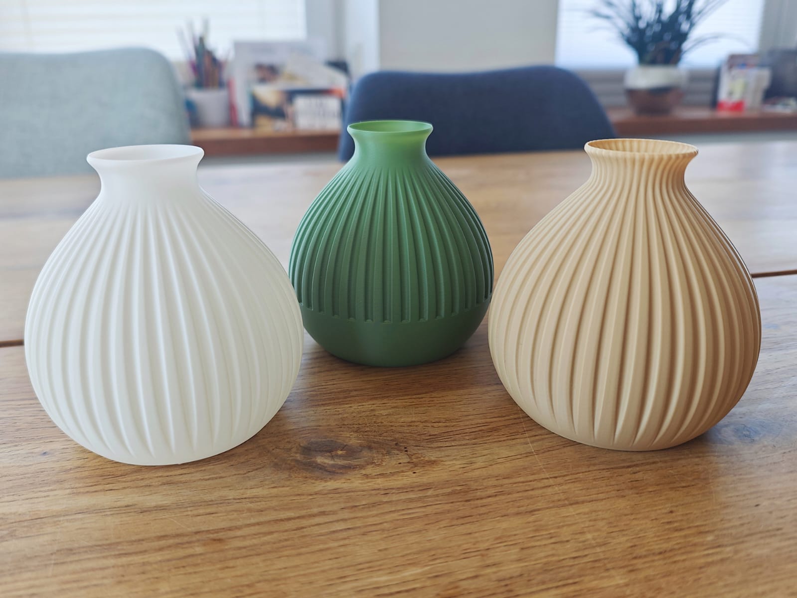 Decorative Flower Vase | Modern Ribbed Vase — photo 2