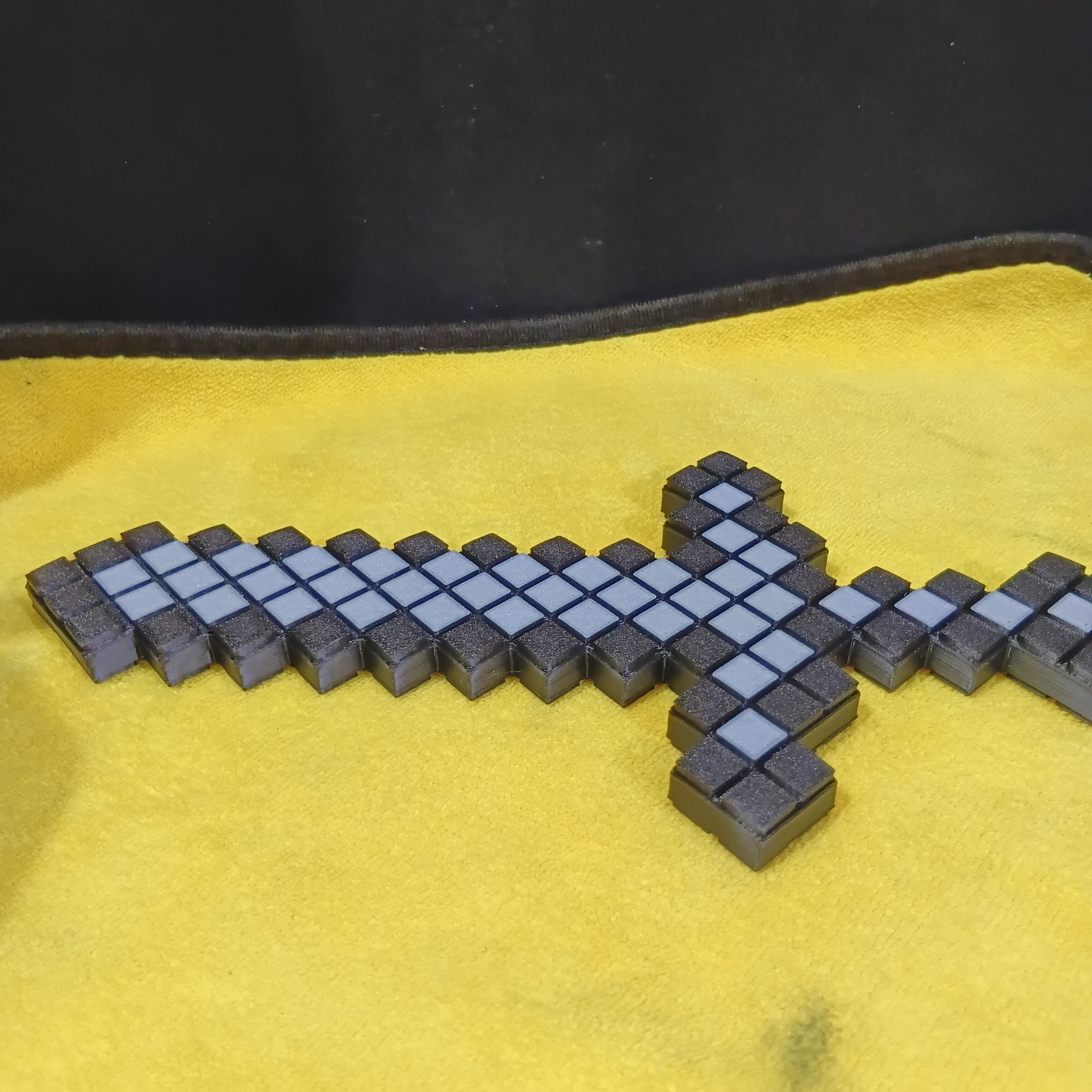 3D Printed Pixel Sword | Voxel-Inspired Decorative Sword | PLA Collectible | Cosplay & Desk Display — photo 3